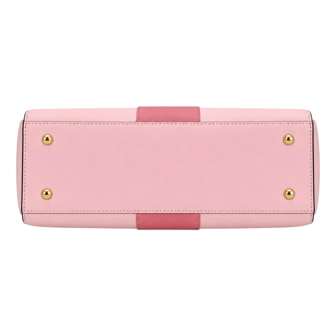 Replica Designer USA Bags Women's Luxury Color block Leather Carryall Tote Bag– Pink Edition