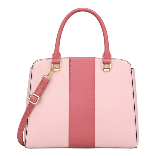 Replica Designer USA Bags Women's Luxury Color block Leather Carryall Tote Bag– Pink Edition