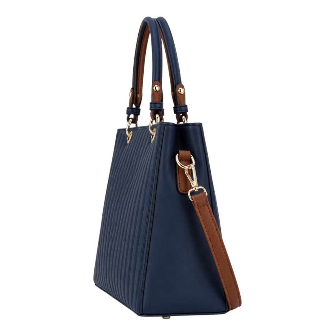 Replica Designer USA Bags Women's Premium Navy Textured Tote Bag