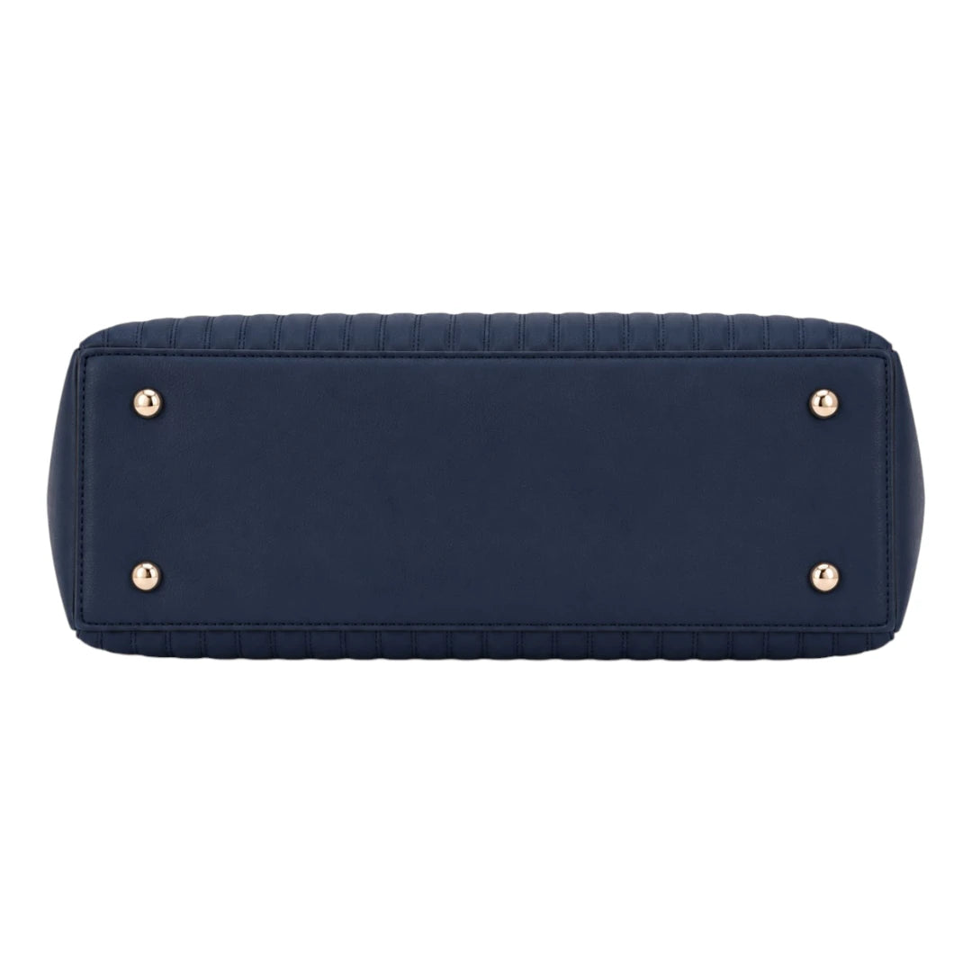 Replica Designer USA Bags Women's Premium Navy Textured Tote Bag