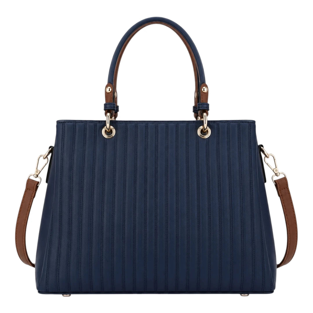 Replica Designer USA Bags Women's Premium Navy Textured Tote Bag