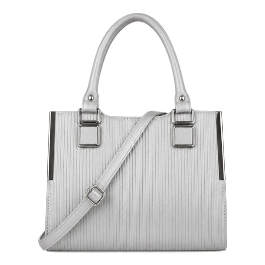 Replica Designer USA Bags Women's Silver Textured Leather Tote Bag