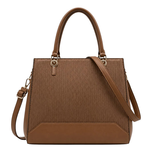 Replica Designer USA Bags Women's Textured Leather Tote Bag – Elegant Brown Handbag